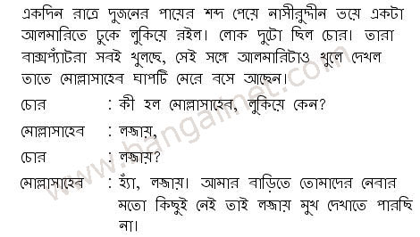 Bengali Jokes Molla Nasiruddin  - Chore