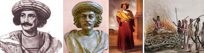 Three images of Rammohan Roy