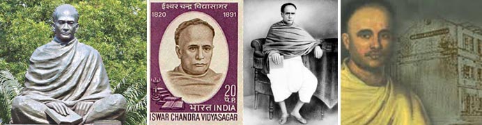 Three images of Ishwarchandra Vidyasagar